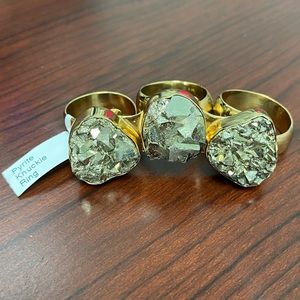 Pyrite Knuckle Ring by Charles Albert & Kesha